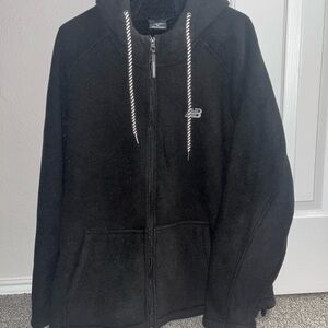 Men New Balance Zippered and Hooded Fleece Jacket / Black / XL